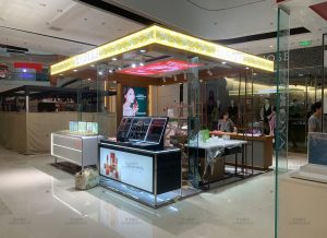 西安化妆品专柜制作厂家,定做化妆品商场专柜案例展示