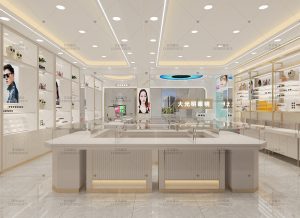 眼镜展柜效果图，让您提前感受展柜的魅力和潜力！