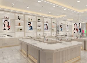 专业眼镜展柜厂家，为您提供高品质的展示解决方案！眼镜店全景效果图！