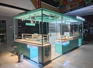 艾视锐隐形眼镜商场中厅专柜展柜制作案例