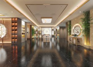高档习酒专卖店装修及柜台设计360度全景展示