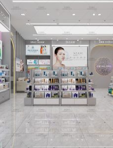 美妆店烤漆展柜定制厂家