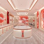 黄金专卖店展柜设计效果图：创意与实用并存的珠宝展示方案